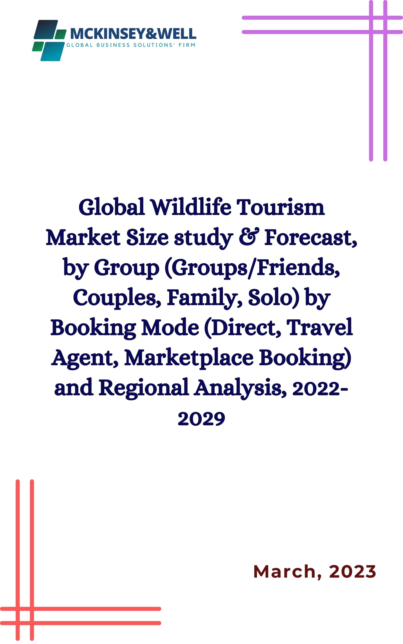 Global Wildlife Tourism Market Size study & Forecast, by Group (Groups/Friends, Couples, Family, Solo) by Booking Mode (Direct, Travel Agent, Marketplace Booking) and Regional Analysis, 2022-2029