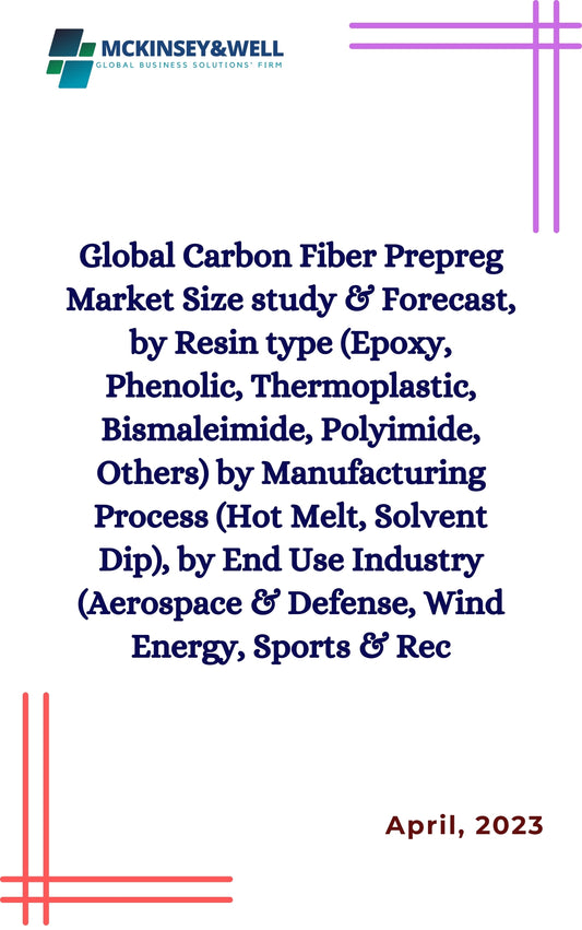 Global Carbon Fiber Prepreg Market Size study & Forecast, by Resin type (Epoxy, Phenolic, Thermoplastic, Bismaleimide, Polyimide, Others) by Manufacturing Process (Hot Melt, Solvent Dip), by End Use Industry (Aerospace & Defense, Wind Energy, Sports & Rec