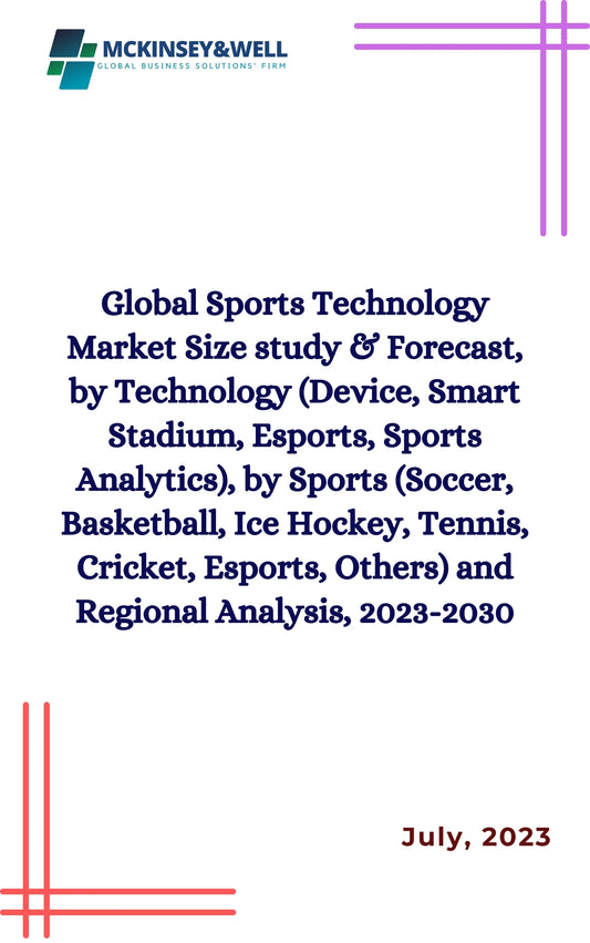 Global Sports Technology Market Size study & Forecast, by Technology (Device, Smart Stadium, Esports, Sports Analytics), by Sports (Soccer, Basketball, Ice Hockey, Tennis, Cricket, Esports, Others) and Regional Analysis, 2023-2030