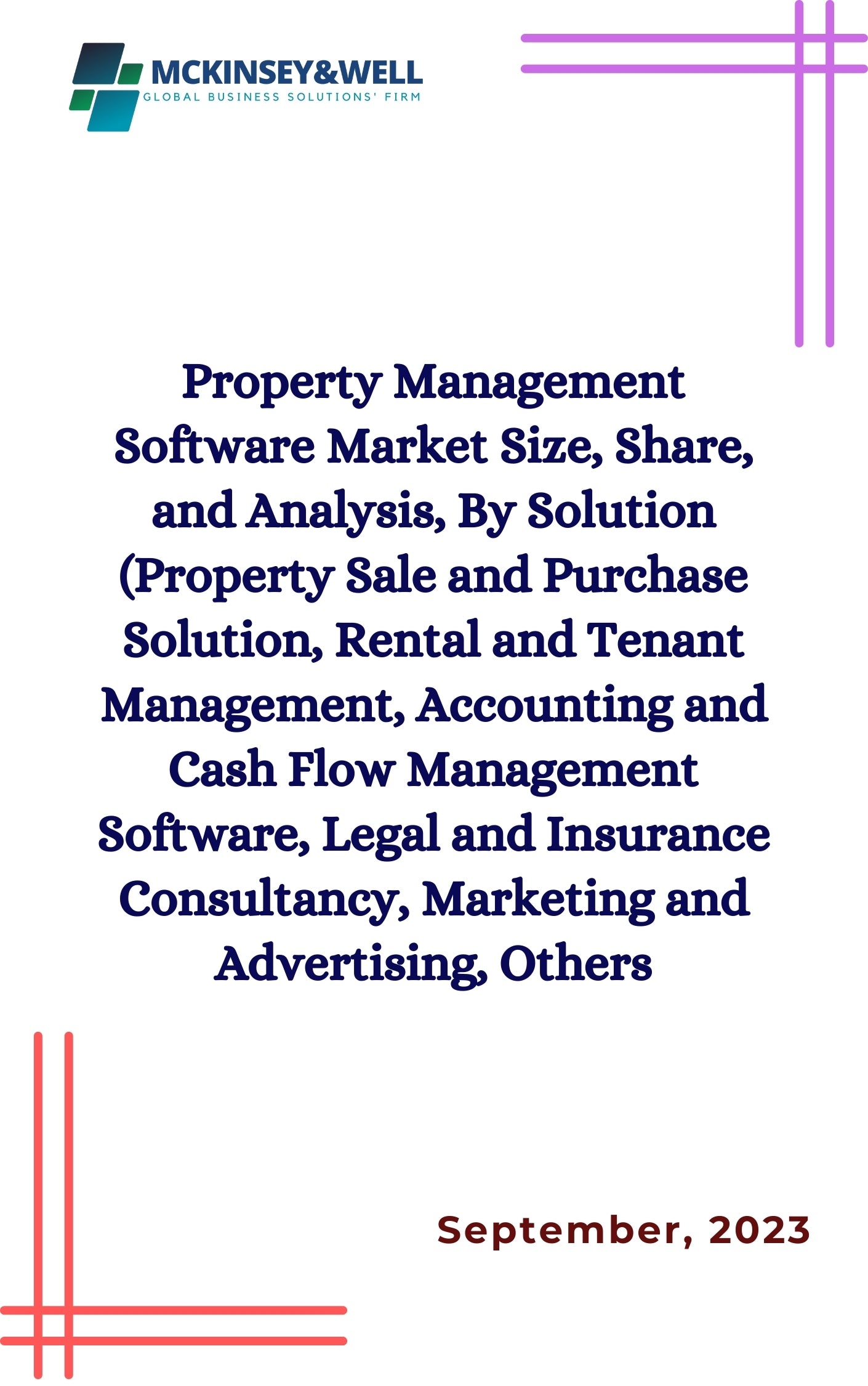 Property Management Software Market Size, Share, and Analysis, By Solution (Property Sale and Purchase Solution, Rental and Tenant Management, Accounting and Cash Flow Management Software, Legal and Insurance Consultancy, Marketing and Advertising, Others