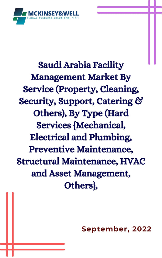 Saudi Arabia Facility Management Market By Service (Property, Cleaning, Security, Support, Catering & Others), By Type (Hard Services {Mechanical, Electrical and Plumbing, Preventive Maintenance, Structural Maintenance, HVAC and Asset Management, Others},