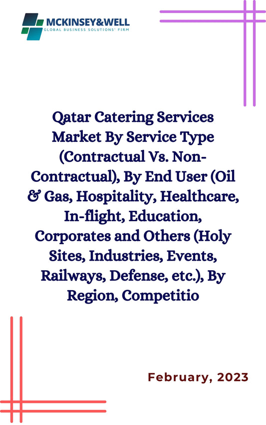 Qatar Catering Services Market By Service Type (Contractual Vs. Non-Contractual), By End User (Oil & Gas, Hospitality, Healthcare, In-flight, Education, Corporates and Others (Holy Sites, Industries, Events, Railways, Defense, etc.), By Region, Competitio