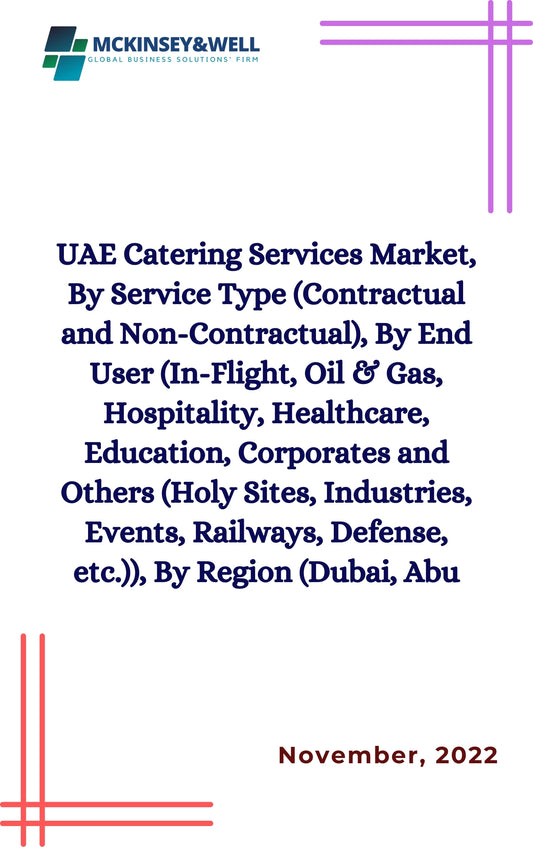 UAE Catering Services Market, By Service Type (Contractual and Non-Contractual), By End User (In-Flight, Oil & Gas, Hospitality, Healthcare, Education, Corporates and Others (Holy Sites, Industries, Events, Railways, Defense, etc.)), By Region (Dubai, Abu