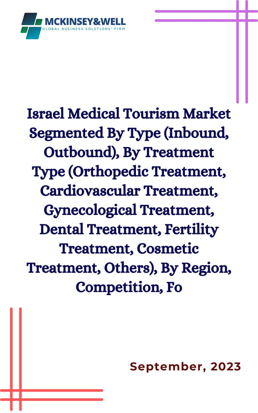 Israel Medical Tourism Market Segmented By Type (Inbound, Outbound), By Treatment Type (Orthopedic Treatment, Cardiovascular Treatment, Gynecological Treatment, Dental Treatment, Fertility Treatment, Cosmetic Treatment, Others), By Region, Competition, Fo