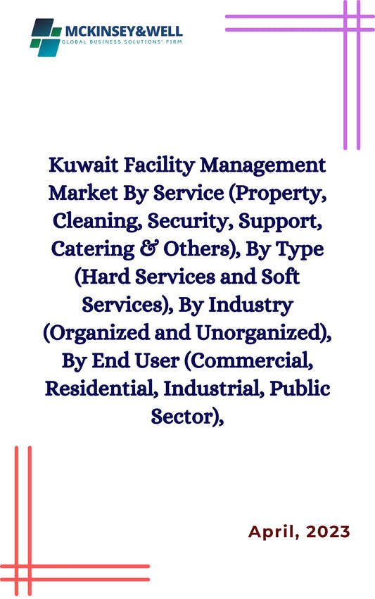 Kuwait Facility Management Market By Service (Property, Cleaning, Security, Support, Catering & Others), By Type (Hard Services and Soft Services), By Industry (Organized and Unorganized), By End User (Commercial, Residential, Industrial, Public Sector),