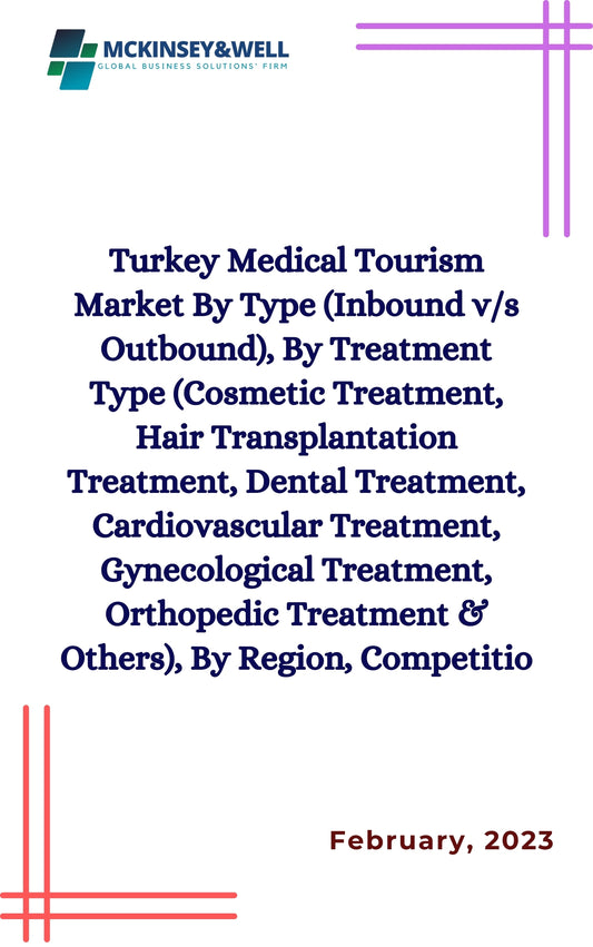 Turkey Medical Tourism Market By Type (Inbound v/s Outbound), By Treatment Type (Cosmetic Treatment, Hair Transplantation Treatment, Dental Treatment, Cardiovascular Treatment, Gynecological Treatment, Orthopedic Treatment & Others), By Region, Competitio