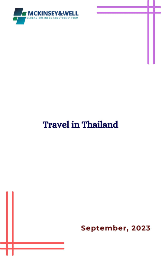 Travel in Thailand