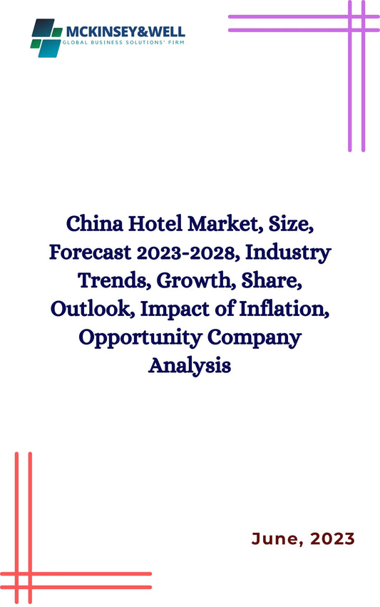 China Hotel Market, Size, Forecast 2023-2028, Industry Trends, Growth, Share, Outlook, Impact of Inflation, Opportunity Company Analysis