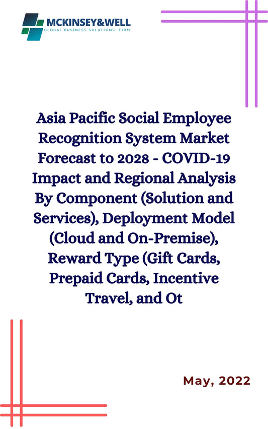 Asia Pacific Social Employee Recognition System Market Forecast to 2028 - COVID-19 Impact and Regional Analysis By Component (Solution and Services), Deployment Model (Cloud and On-Premise), Reward Type (Gift Cards, Prepaid Cards, Incentive Travel, and Ot