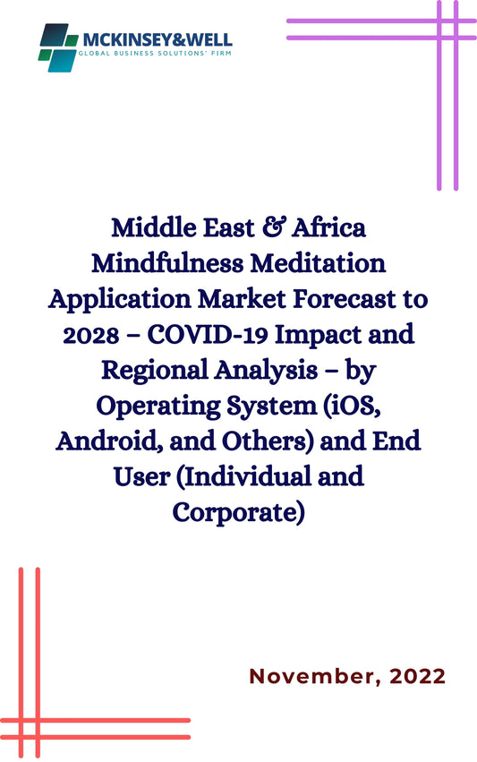 Middle East & Africa Mindfulness Meditation Application Market Forecast to 2028 – COVID-19 Impact and Regional Analysis – by Operating System (iOS, Android, and Others) and End User (Individual and Corporate)