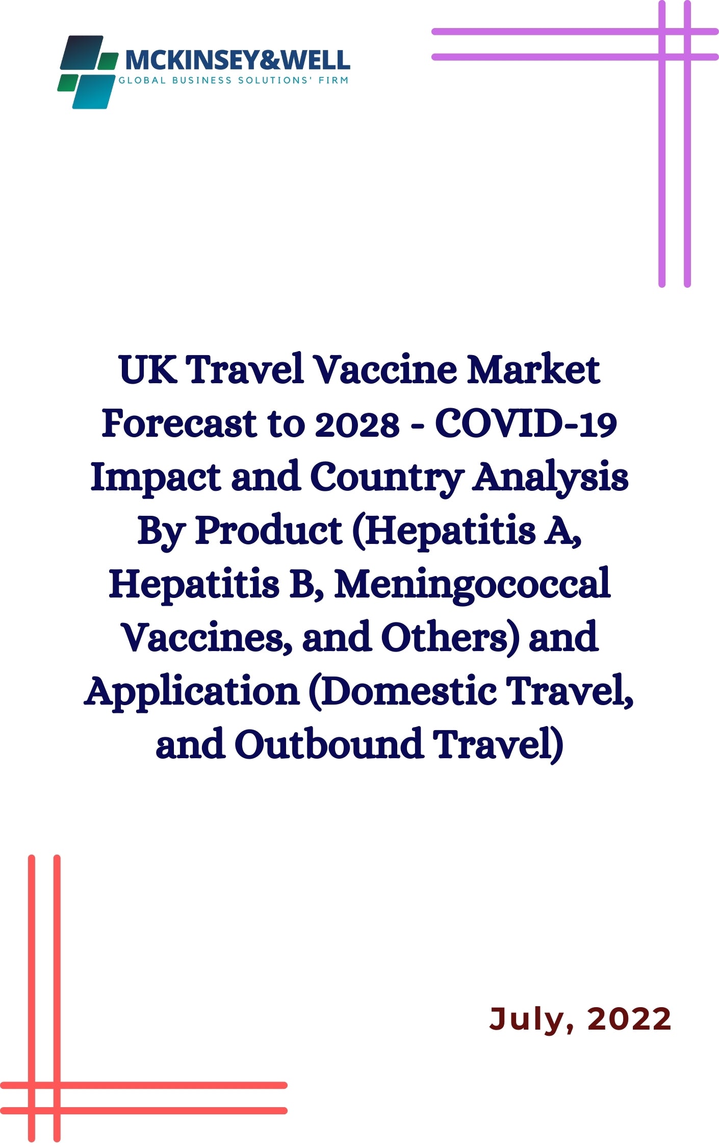 UK Travel Vaccine Market Forecast to 2028 - COVID-19 Impact and Country Analysis By Product (Hepatitis A, Hepatitis B, Meningococcal Vaccines, and Others) and Application (Domestic Travel, and Outbound Travel)