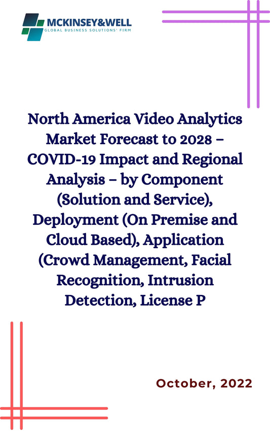 North America Video Analytics Market Forecast to 2028 – COVID-19 Impact and Regional Analysis – by Component (Solution and Service), Deployment (On Premise and Cloud Based), Application (Crowd Management, Facial Recognition, Intrusion Detection, License P