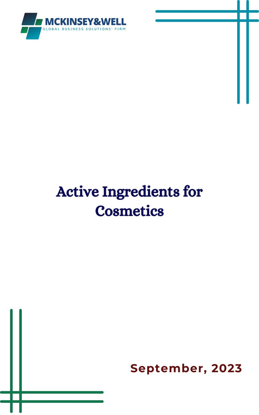 Active Ingredients for Cosmetics