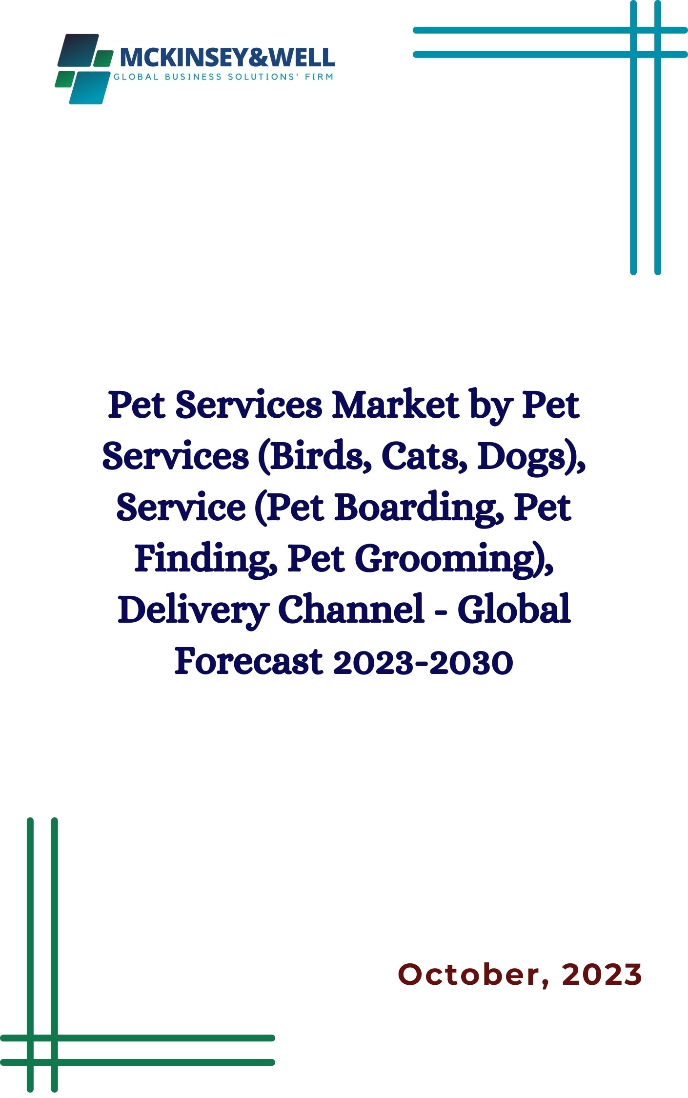 Pet Services Market by Pet Services (Birds, Cats, Dogs), Service (Pet Boarding, Pet Finding, Pet Grooming), Delivery Channel - Global Forecast 2023-2030