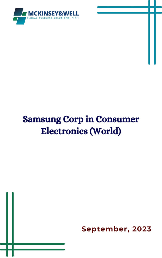 Samsung Corp in Consumer Electronics (World)