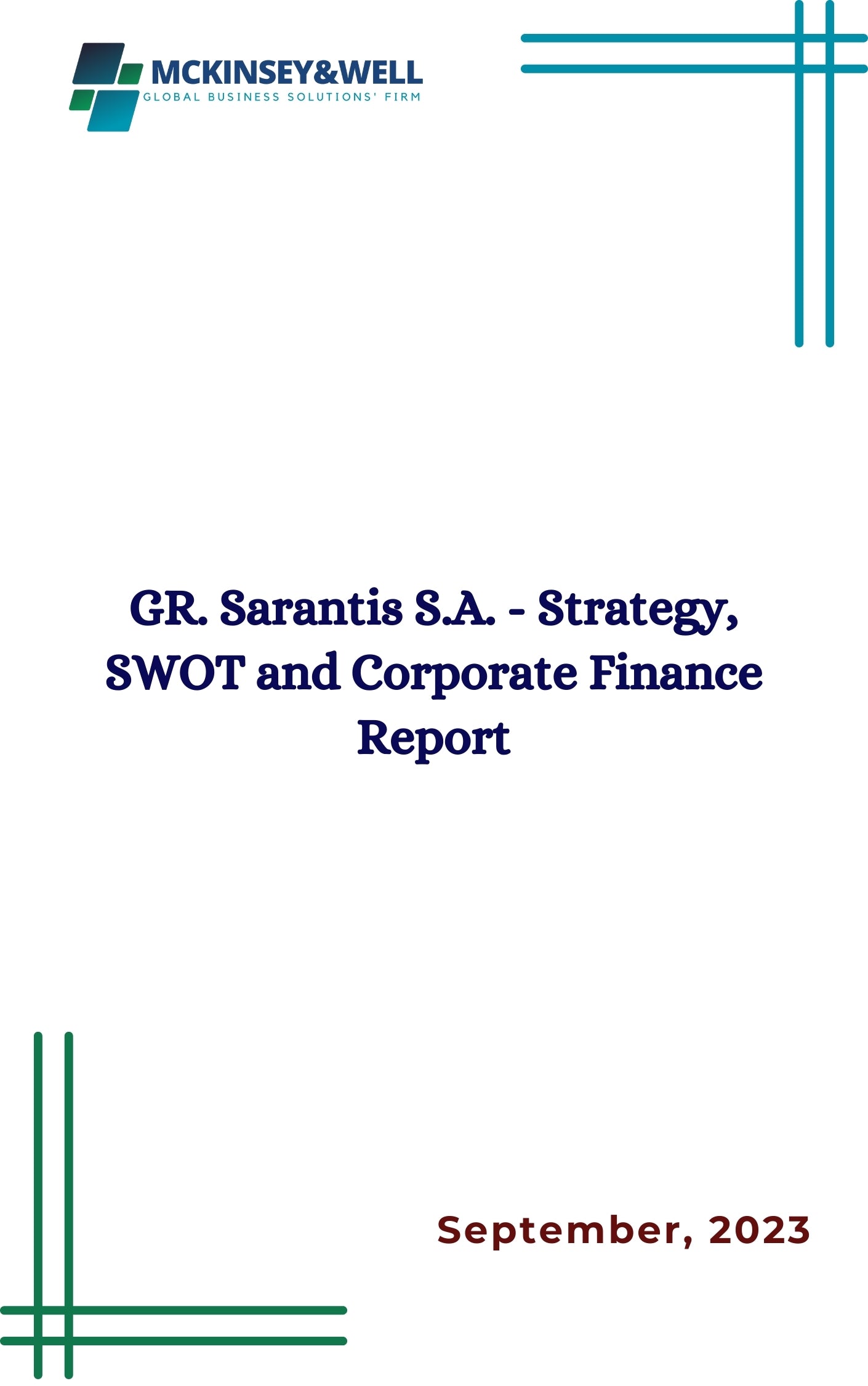 GR. Sarantis S.A. - Strategy, SWOT and Corporate Finance Report