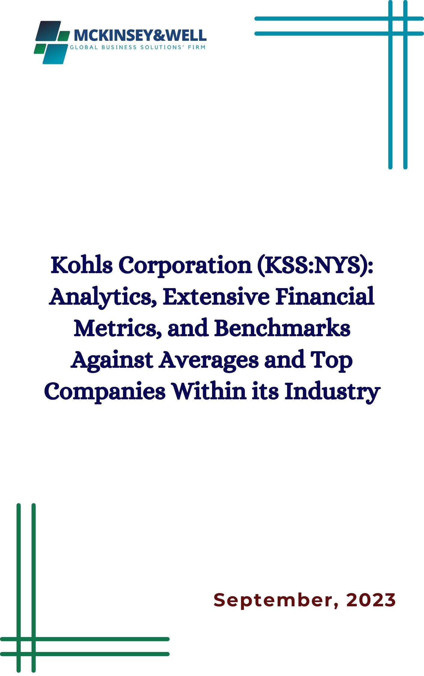 Kohls Corporation (KSS:NYS): Analytics, Extensive Financial Metrics, and Benchmarks Against Averages and Top Companies Within its Industry