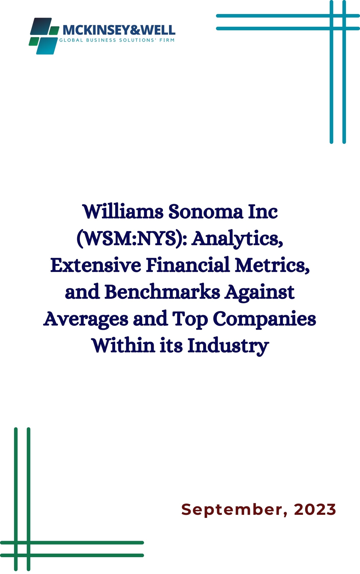 Williams Sonoma Inc (WSM:NYS): Analytics, Extensive Financial Metrics, and Benchmarks Against Averages and Top Companies Within its Industry