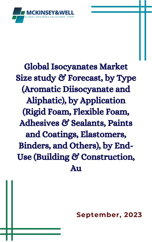 Global Isocyanates Market Size study & Forecast, by Type (Aromatic Diisocyanate and Aliphatic), by Application (Rigid Foam, Flexible Foam, Adhesives & Sealants, Paints and Coatings, Elastomers, Binders, and Others), by End-Use (Building & Construction, Au