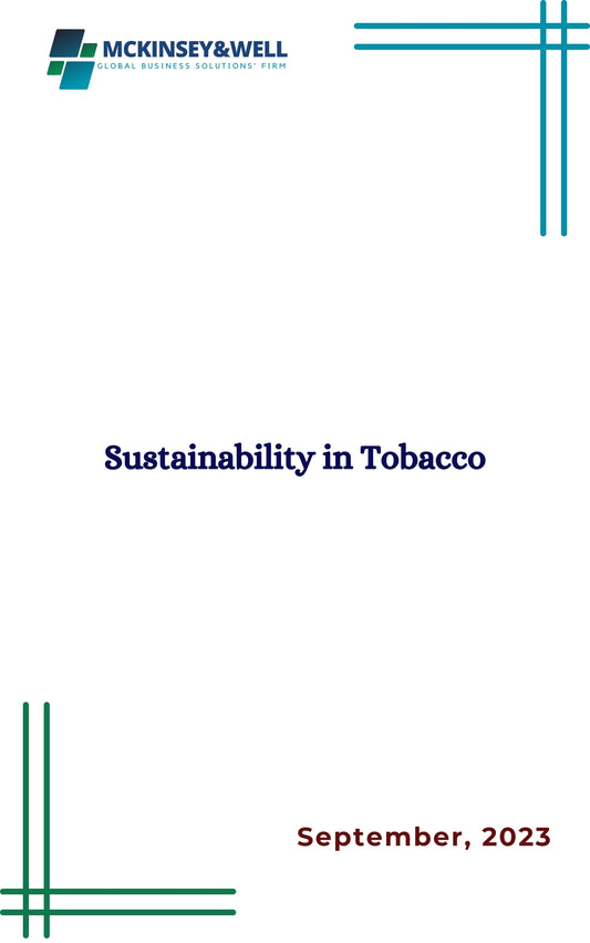 Sustainability in Tobacco