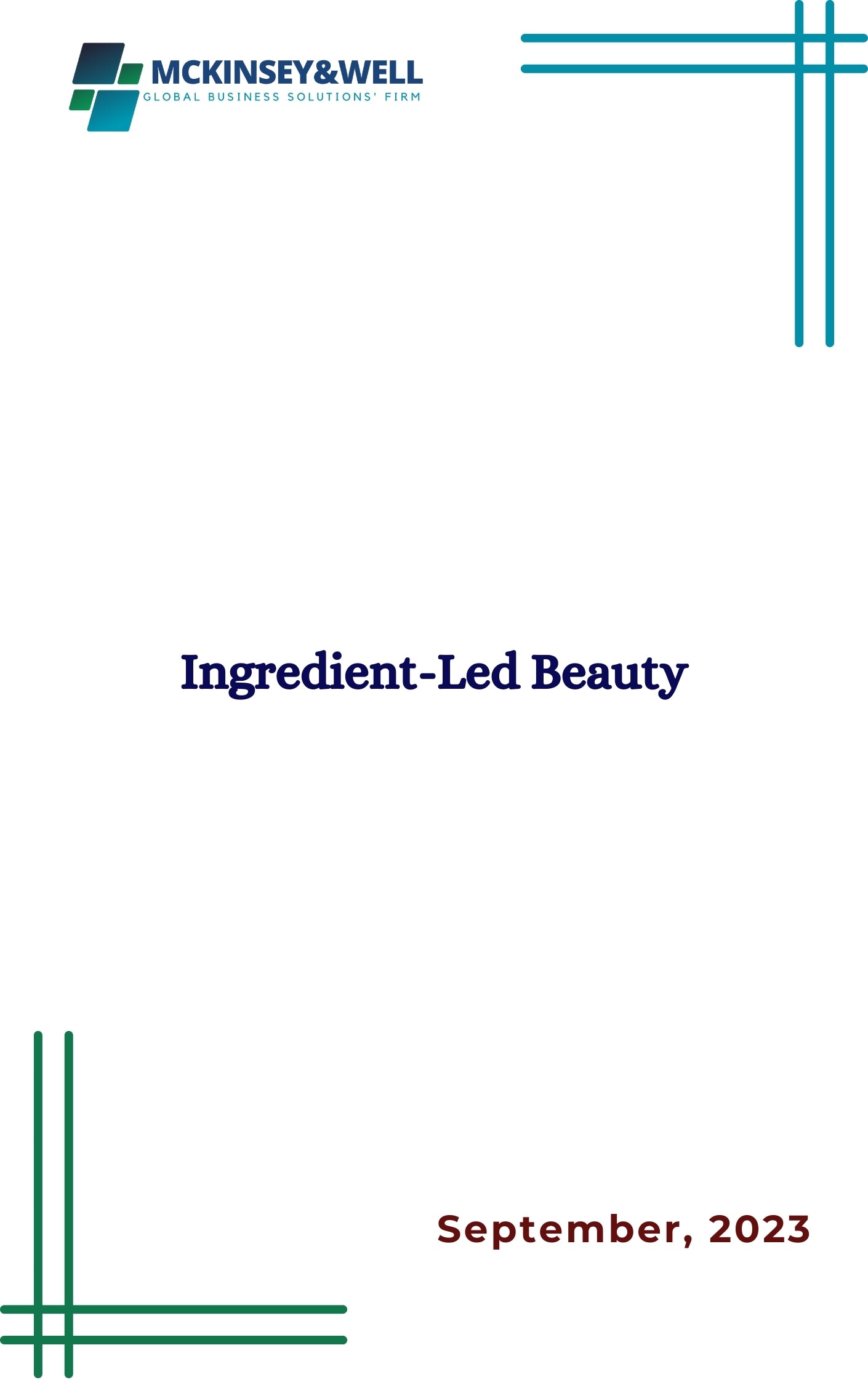 Ingredient-Led Beauty