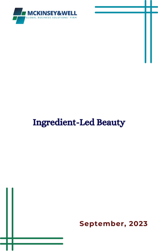 Ingredient-Led Beauty