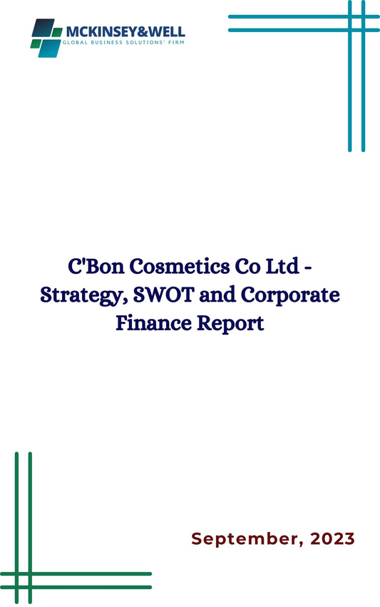 C'Bon Cosmetics Co Ltd - Strategy, SWOT and Corporate Finance Report