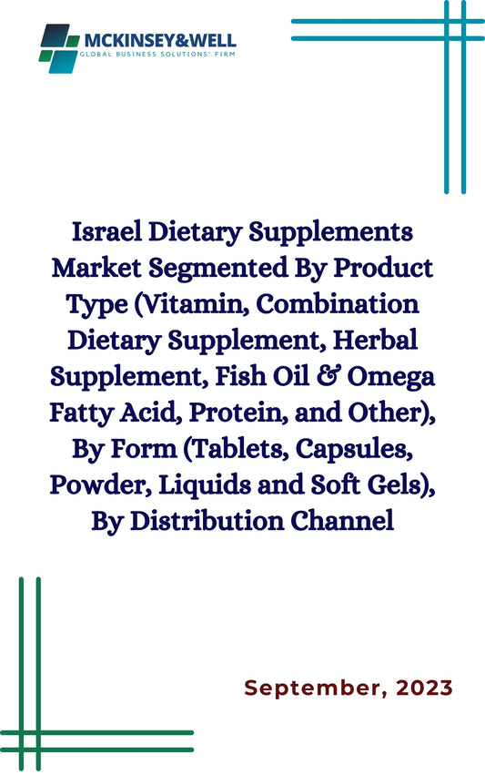 Israel Dietary Supplements Market Segmented By Product Type (Vitamin, Combination Dietary Supplement, Herbal Supplement, Fish Oil & Omega Fatty Acid, Protein, and Other), By Form (Tablets, Capsules, Powder, Liquids and Soft Gels), By Distribution Channel