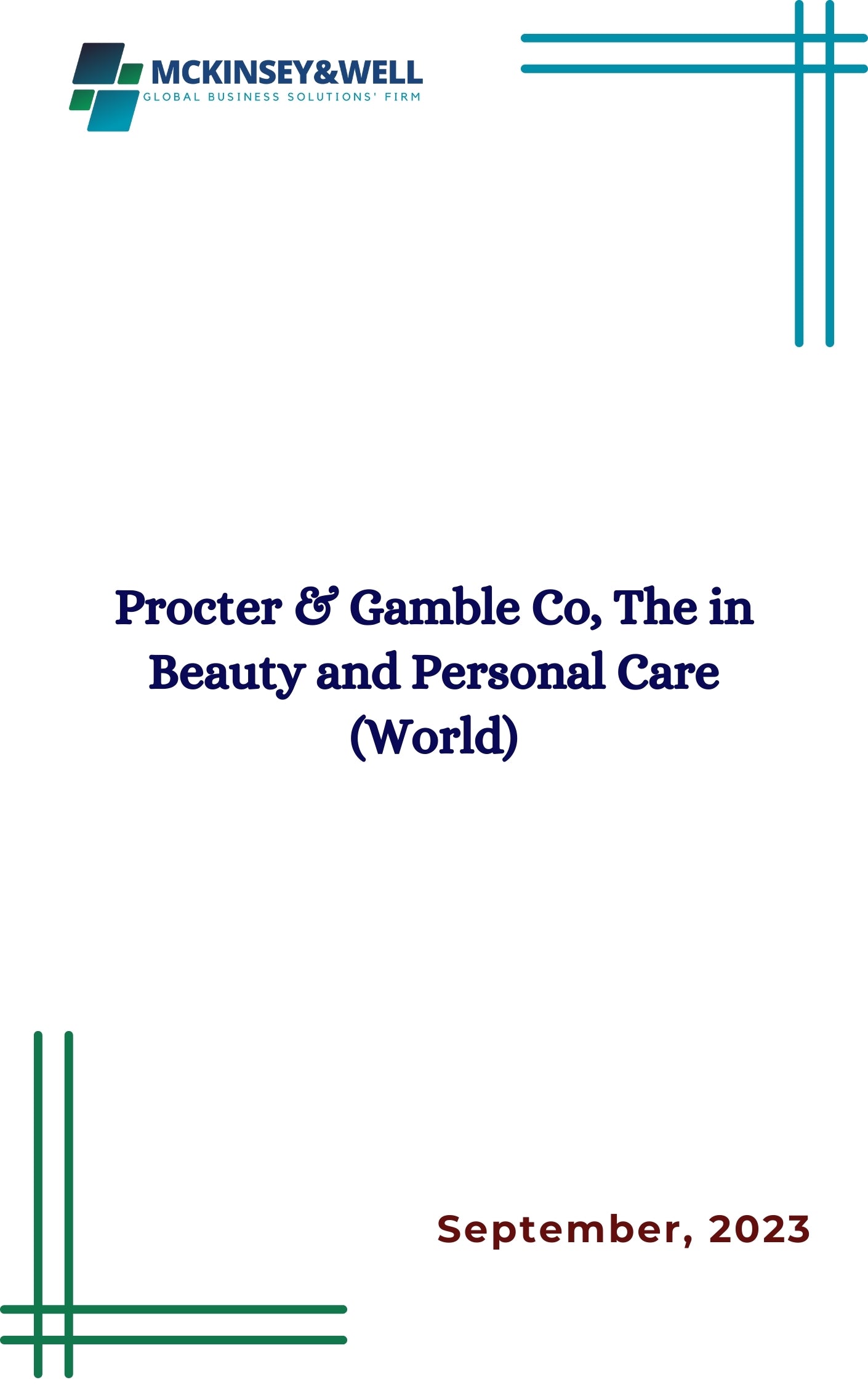 Procter & Gamble Co, The in Beauty and Personal Care (World)