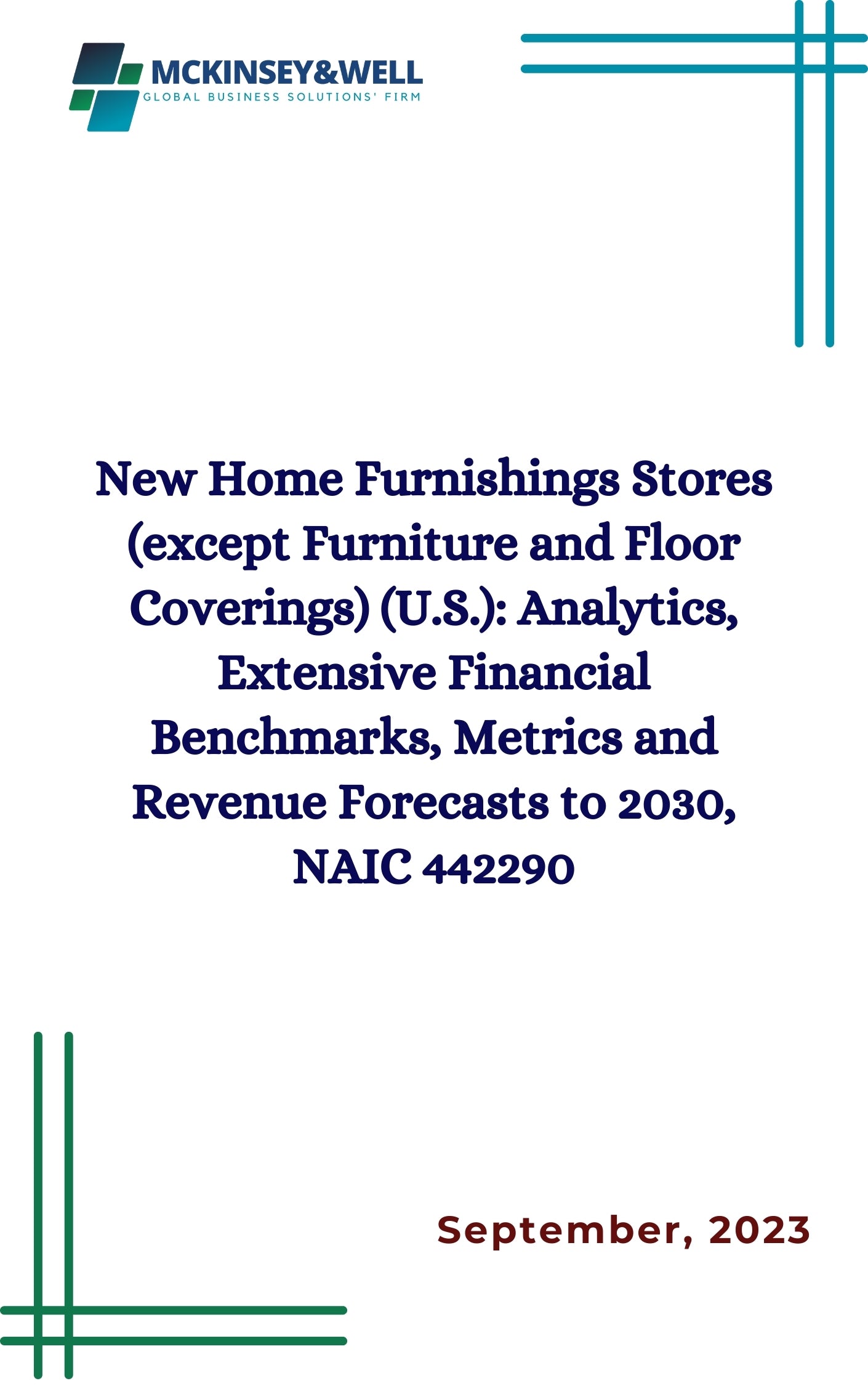 New Home Furnishings Stores (except Furniture and Floor Coverings) (U.S.): Analytics, Extensive Financial Benchmarks, Metrics and Revenue Forecasts to 2030, NAIC 442290