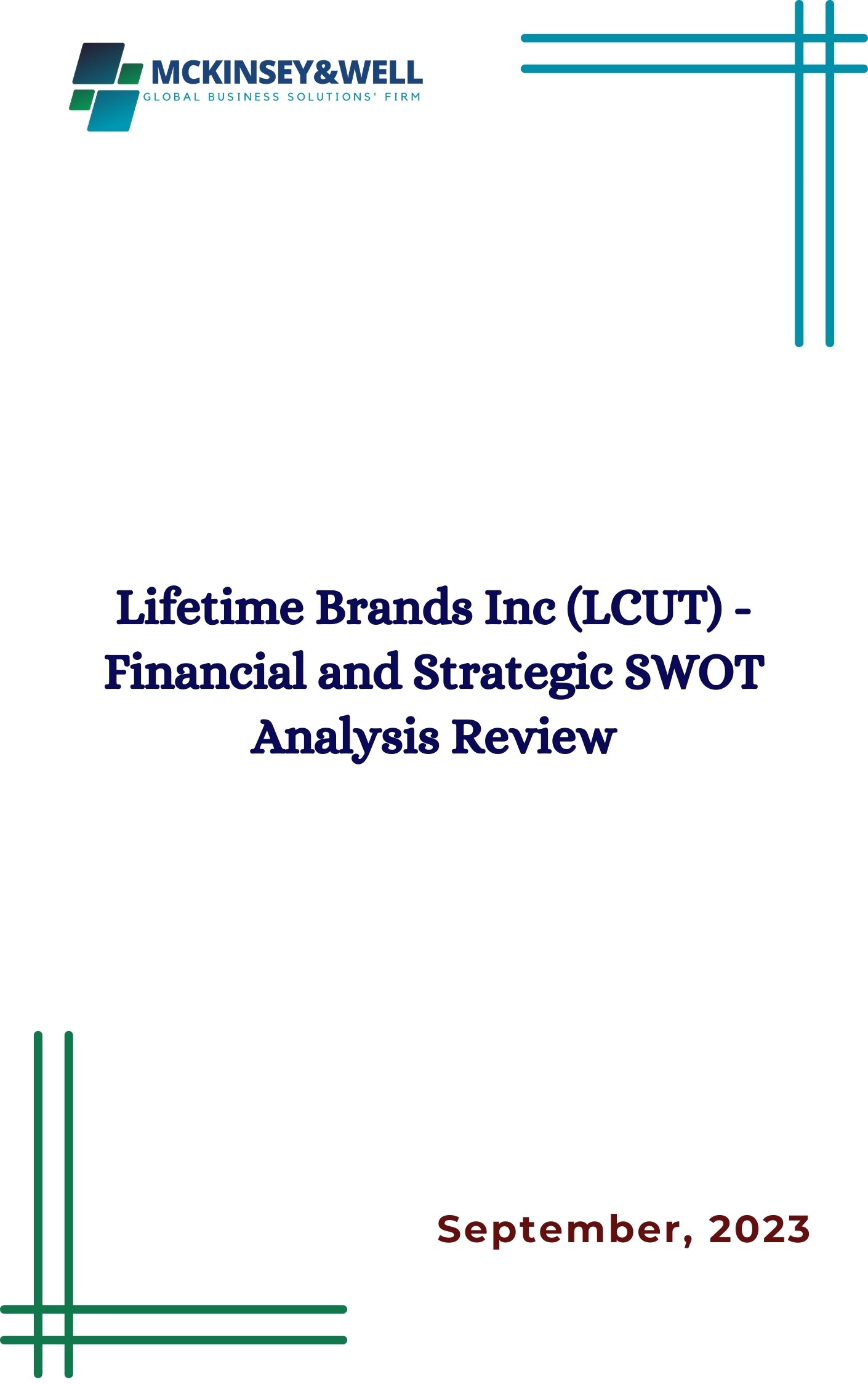 Lifetime Brands Inc (LCUT) - Financial and Strategic SWOT Analysis Review