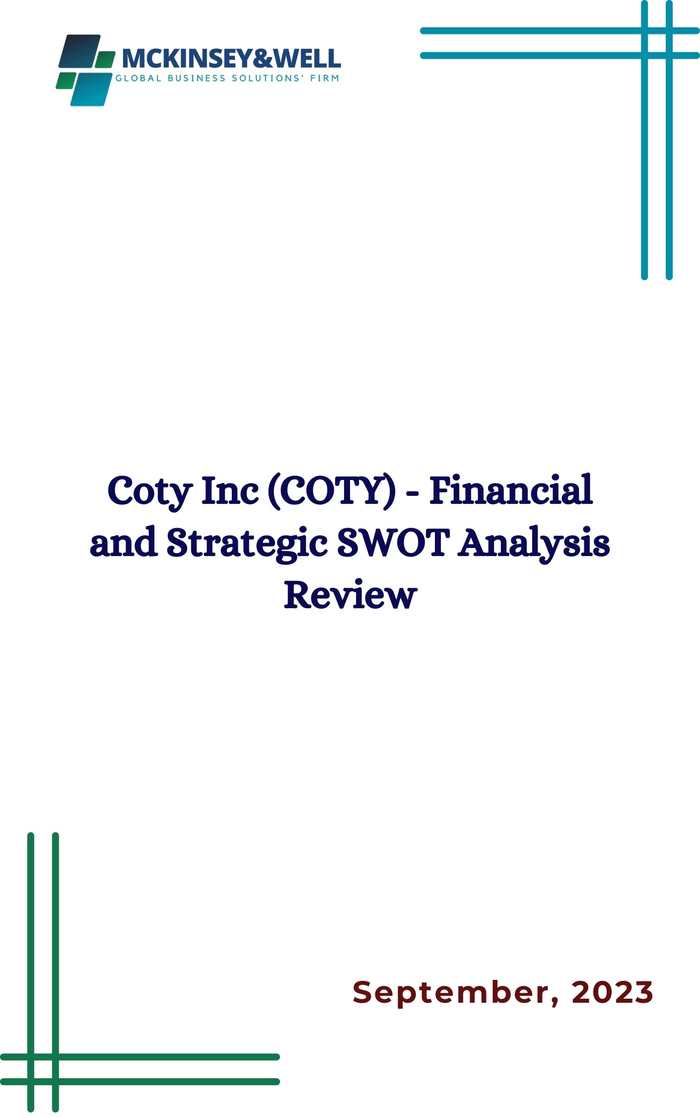 Coty Inc (COTY) - Financial and Strategic SWOT Analysis Review