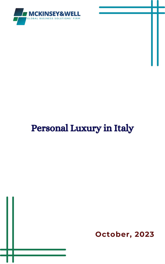 Personal Luxury in Italy