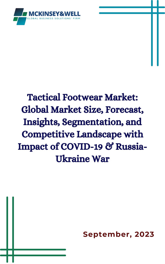 Tactical Footwear Market: Global Market Size, Forecast, Insights, Segmentation, and Competitive Landscape with Impact of COVID-19 & Russia-Ukraine War