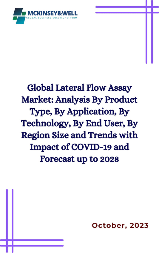 Global Lateral Flow Assay Market: Analysis By Product Type, By Application, By Technology, By End User, By Region Size and Trends with Impact of COVID-19 and Forecast up to 2028