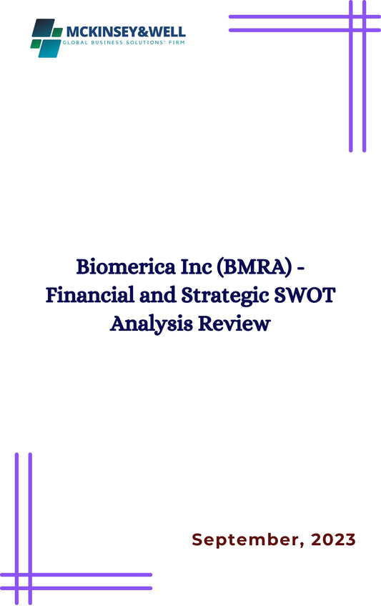 Biomerica Inc (BMRA) - Financial and Strategic SWOT Analysis Review