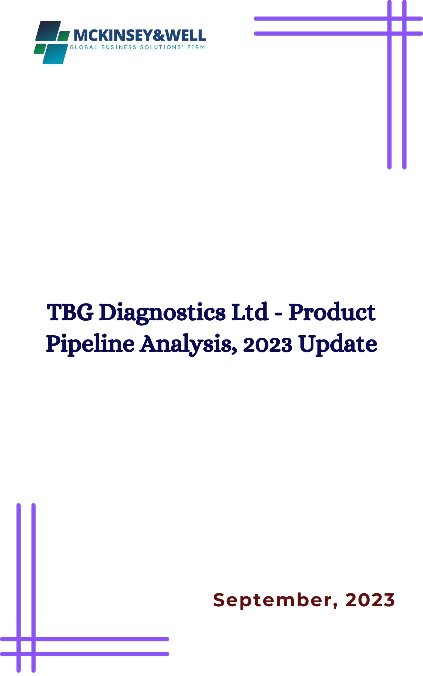 TBG Diagnostics Ltd - Product Pipeline Analysis, 2023 Update