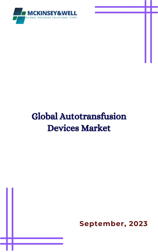 Global Autotransfusion Devices Market