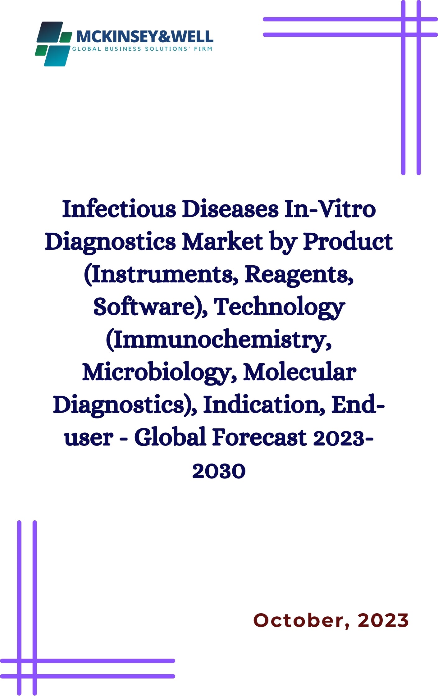 Infectious Diseases In-Vitro Diagnostics Market by Product (Instruments, Reagents, Software), Technology (Immunochemistry, Microbiology, Molecular Diagnostics), Indication, End-user - Global Forecast 2023-2030