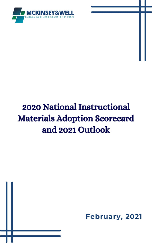 2020 National Instructional Materials Adoption Scorecard and 2021 Outlook