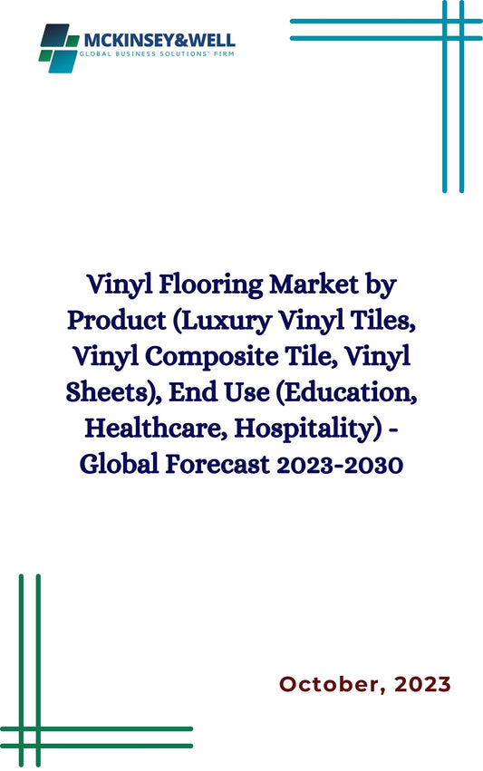 Vinyl Flooring Market by Product (Luxury Vinyl Tiles, Vinyl Composite Tile, Vinyl Sheets), End Use (Education, Healthcare, Hospitality) - Global Forecast 2023-2030