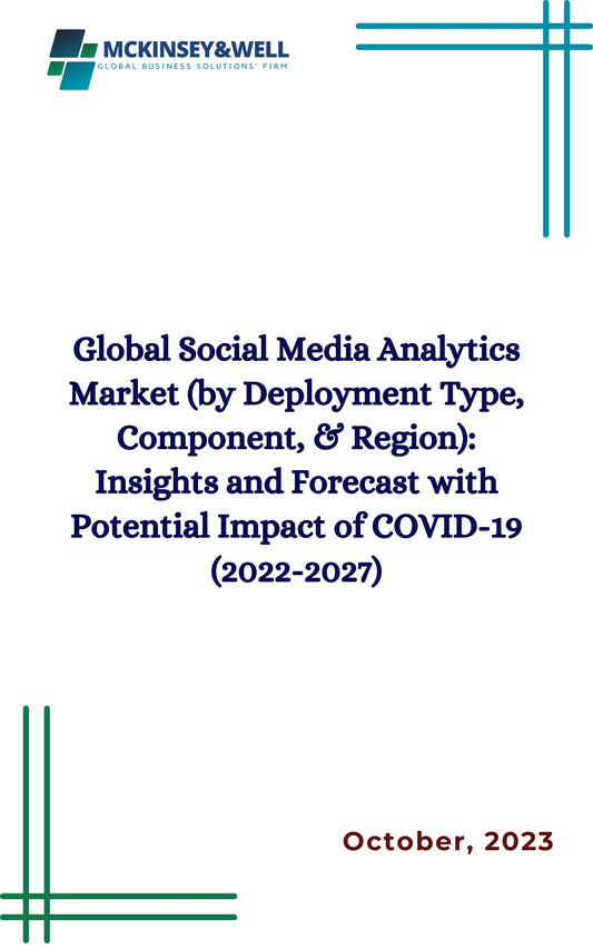 Global Social Media Analytics Market (by Deployment Type, Component, & Region): Insights and Forecast with Potential Impact of COVID-19 (2022-2027)