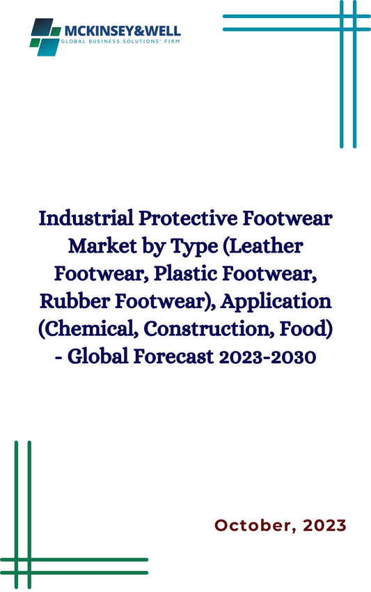 Industrial Protective Footwear Market by Type (Leather Footwear, Plastic Footwear, Rubber Footwear), Application (Chemical, Construction, Food) - Global Forecast 2023-2030