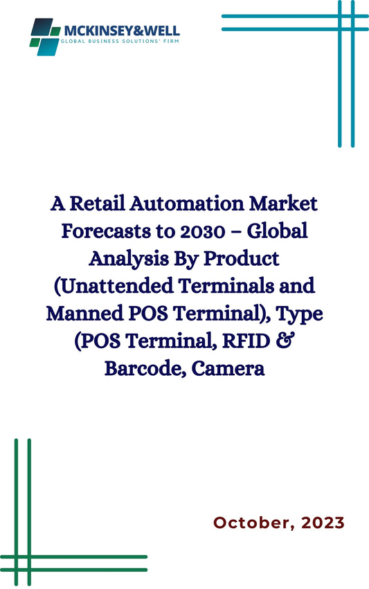 A Retail Automation Market Forecasts to 2030 – Global Analysis By Product (Unattended Terminals and Manned POS Terminal), Type (POS Terminal, RFID & Barcode, Camera