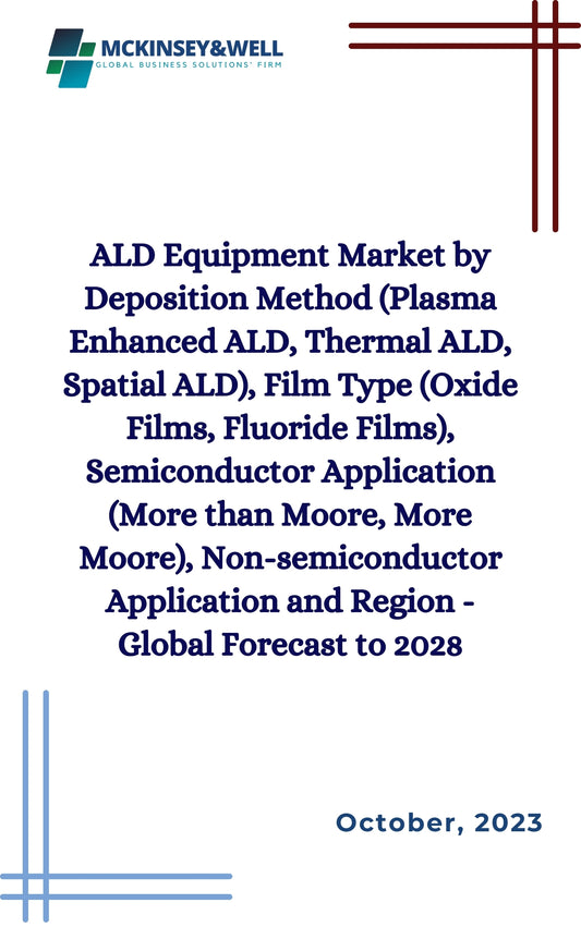 ALD Equipment Market by Deposition Method (Plasma Enhanced ALD, Thermal ALD, Spatial ALD), Film Type (Oxide Films, Fluoride Films), Semiconductor Application (More than Moore, More Moore), Non-semiconductor Application and Region - Global Forecast to 2028