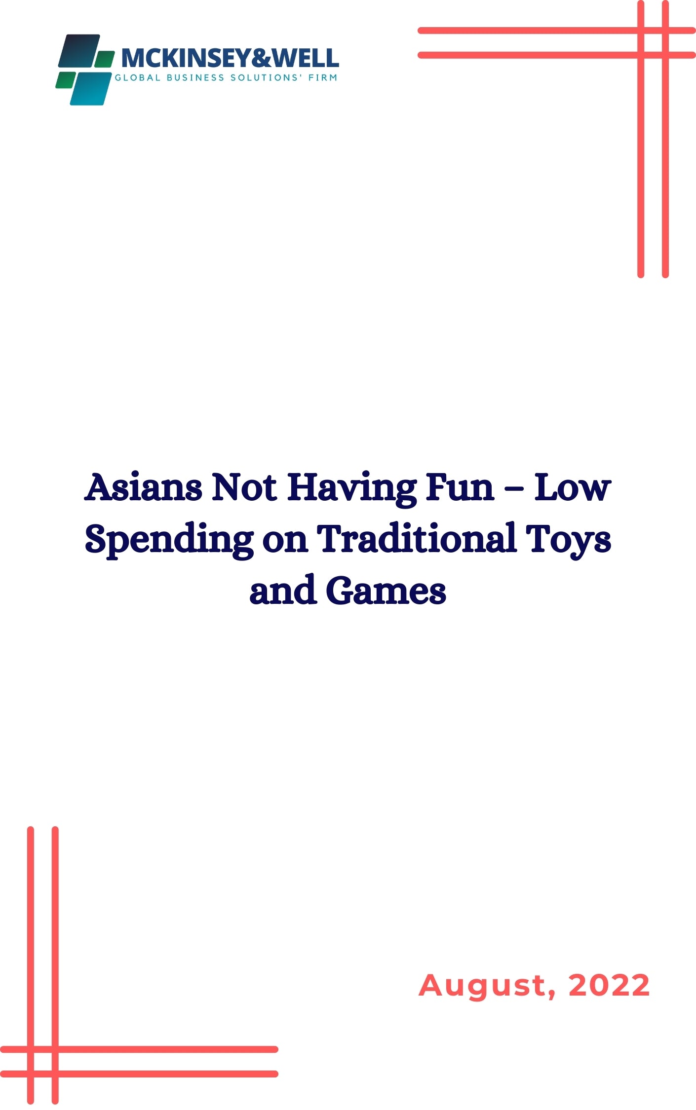 Asians Not Having Fun – Low Spending on Traditional Toys and Games