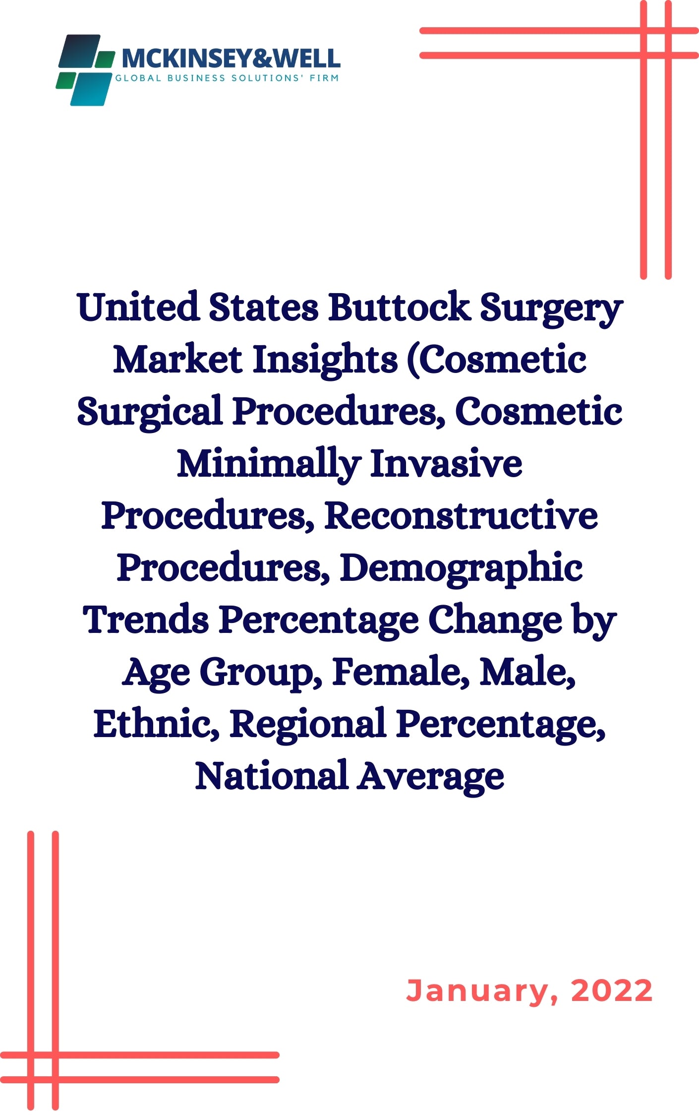 United States Buttock Surgery Market Insights (Cosmetic Surgical Procedures, Cosmetic Minimally Invasive Procedures, Reconstructive Procedures, Demographic Trends Percentage Change by Age Group, Female, Male, Ethnic, Regional Percentage, National Average