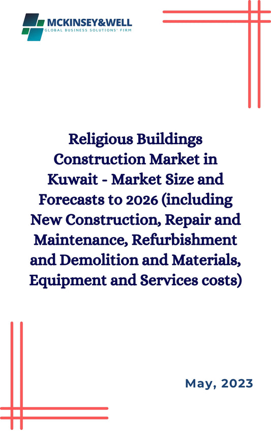 Religious Buildings Construction Market in Kuwait - Market Size and Forecasts to 2026 (including New Construction, Repair and Maintenance, Refurbishment and Demolition and Materials, Equipment and Services costs)