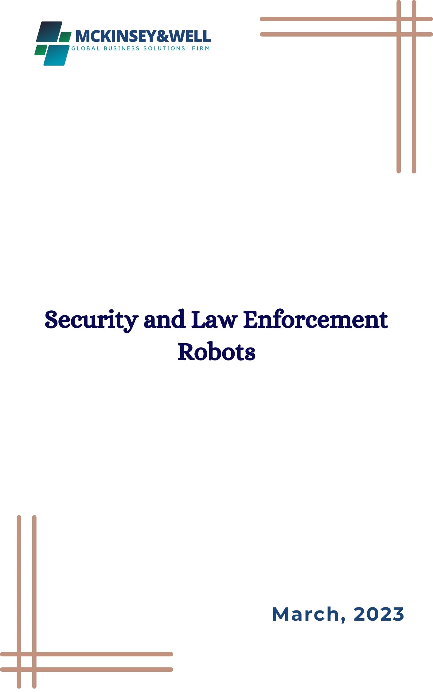 Security and Law Enforcement Robots