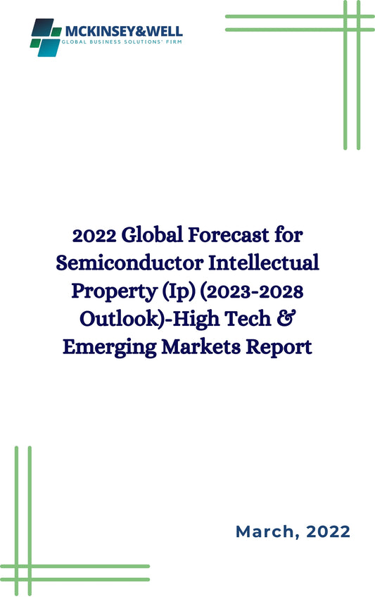 2022 Global Forecast for Semiconductor Intellectual Property (Ip) (2023-2028 Outlook)-High Tech & Emerging Markets Report